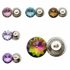 10x Glitter Glass Crystal Buttons Sewing Button Decor for Upholstery DIY Shirt