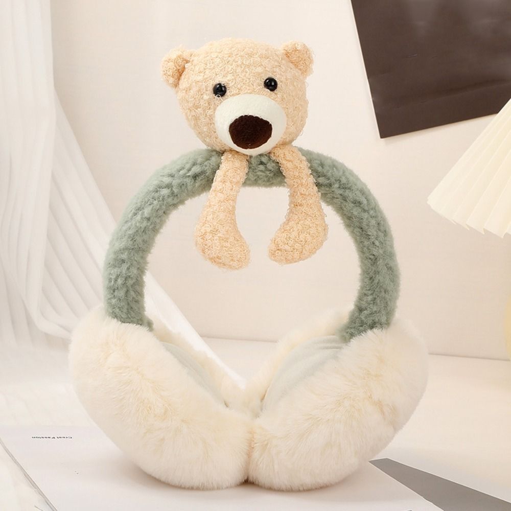 Funny Stuffed Animal Cartoon Earmuff Bear Shape Earwarmer Female Ear