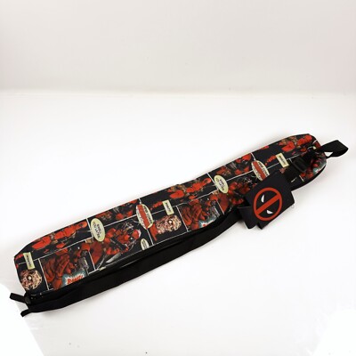 Marvel Deadpool Insulated Tube Can Cooler Shoulder Sling Bag with Can Koozie