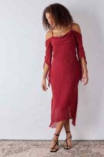 Light Before Dark Sabelle Sleeved Midi Dress S 6 Women's Casual Blouse NEW 40376