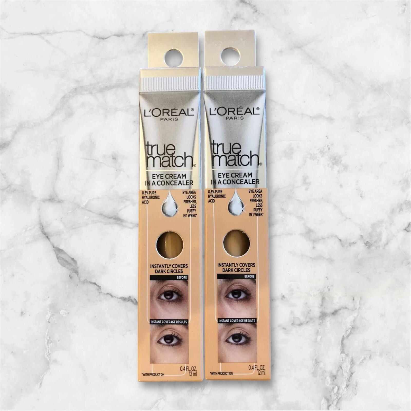 L'oreal True Match Eye Cream Concealer New In Package C5-6 Medium 2 Pack