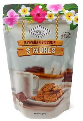 Diamond Bakery Hawaiian Biscuit Cookies S'mores 4 oz (113g) Resealable Pouch