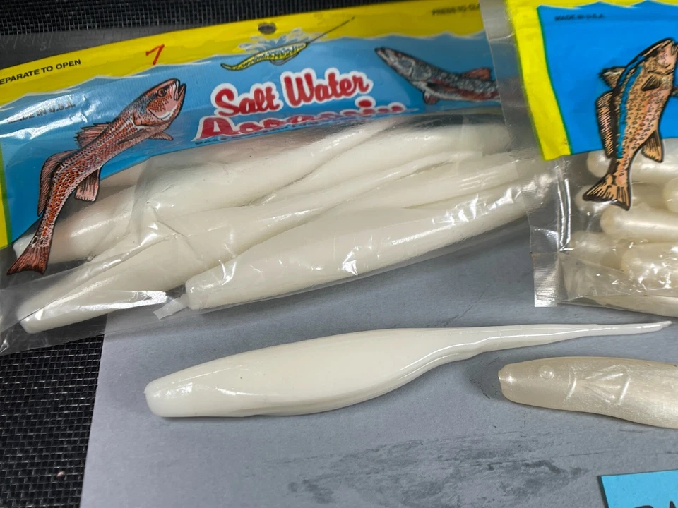 Iscas de pesca de plástico macio - ASSASSINO DE ÁGUA SALGADA sombra - cauda encaracolada e dividida IN5437 - Imagem 2 de 4