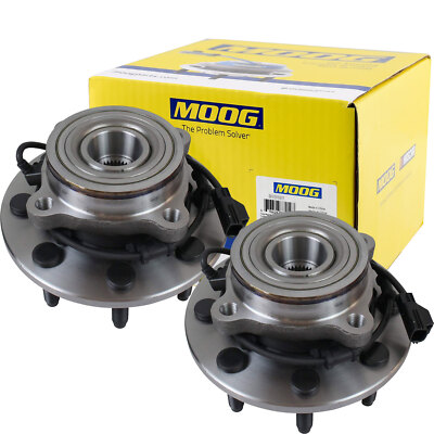 2 MOOG 4WD Front Wheel Bearing & Hub for 2003 2004 2005 Dodge Ram 2500 3500 8LUG