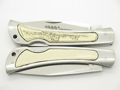 Vtg Herbertz G Sakai Seki Japan Bear Scrimshaw 4.1 Folding Vtg Herbertz G Sakai Seki Japan Bear Scrimshaw 4.1 Folding
