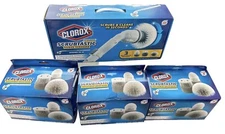 Clorox Scrubtastic Power Scrubber 39" Reach 3 Brush Heads Rechargeable W Extras
