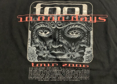 Extra Large Tool 10000 Days Tour 2006 Black Short Sleeve Shirt | eBay