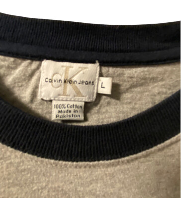 Calvin Klein Jeans T-Shirt CKJ Logo Street Wear Embroidered Chest