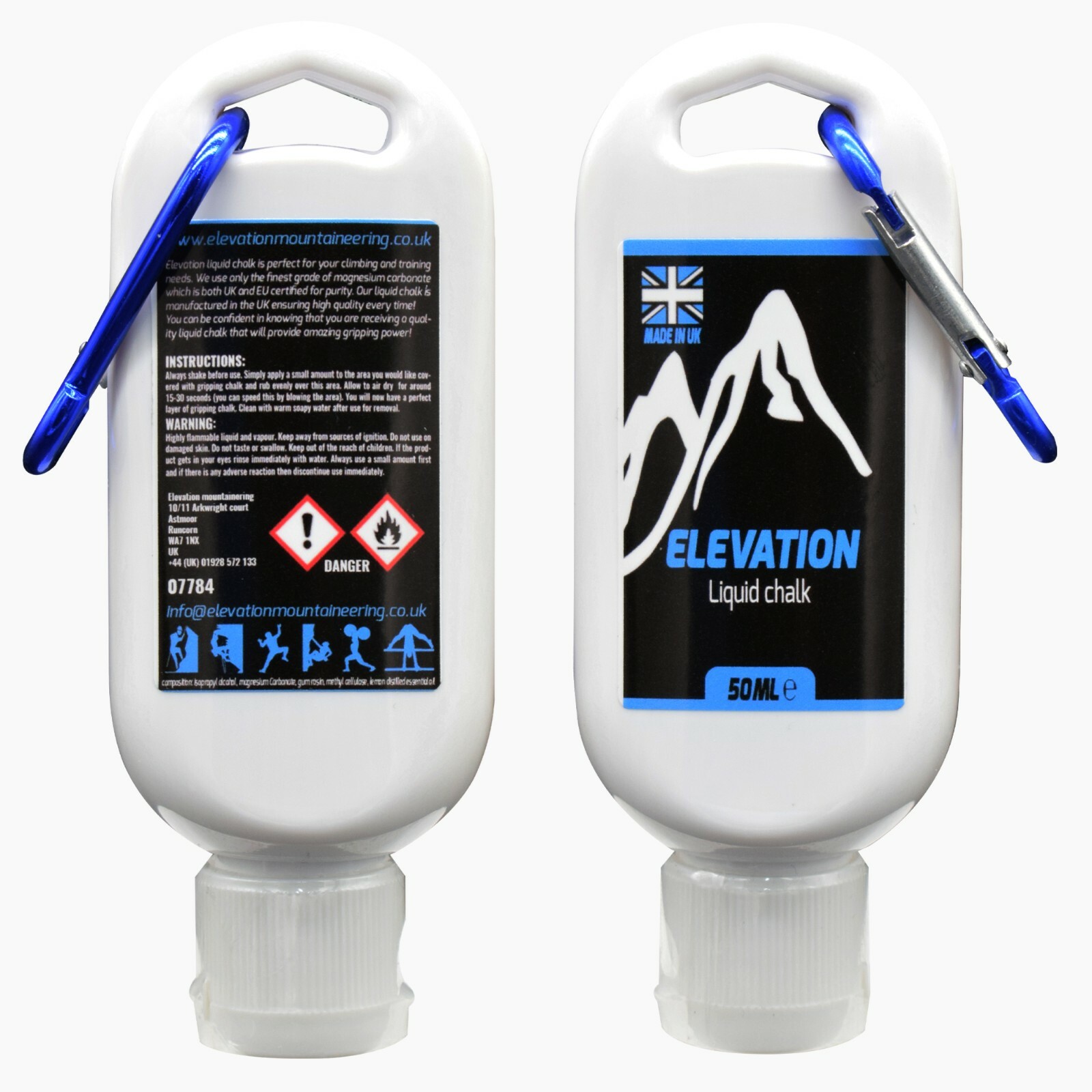 Elevation Liquid Chalk 250ml & 50ml Made in UK High Grade Formula