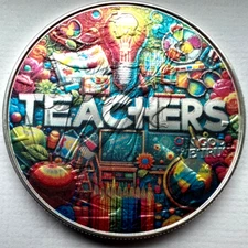 Teachers Gift - American Silver Eagle 1oz .999 Limited Ed Silver Dollar Coin