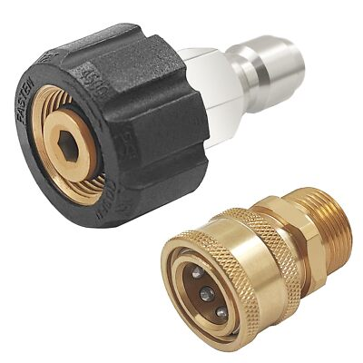 #ad Pressure Washer Adapter Set Stainless Steel Quick Disconnect Kit Power Washer... $19.06