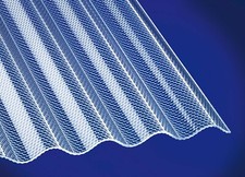 Polycarbonat Wellplatten Profilplatten | 2,6 mm | Sinus 76/18 | Wabe | Klar