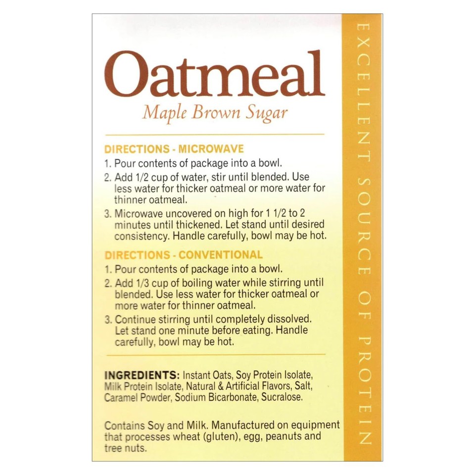 Nutmeg State Nutrition HealthyWise High Protein Oatmeal, 15g Protein
