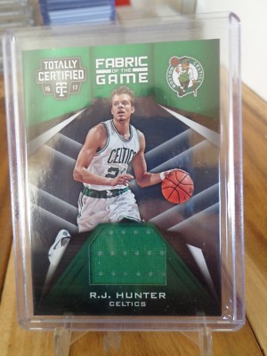 2016-17 PANINI TOTALLY CERTIFIED R.J. HUNTER JERSEY CARD CELTICS