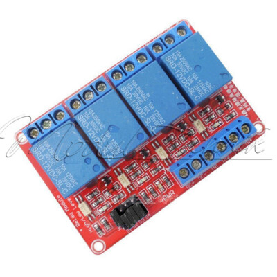 12V 4 Channel Relay Module With Optocoupler High Low Level Trigger Supported New