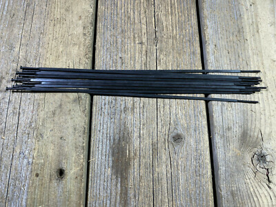12 Rayons PILLAR 1.8 X 253 Mm, Noirs, Droits, Pour Construction De Roues Vélo
