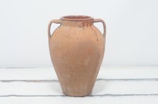 Antqe 18th Century 2 Handle Redware French European Jug Pitcher Oil Water Vessel