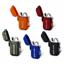 2-Packs Dual Arc Plasma Electric USB Rechargeable Flameless Lighter Waterproof