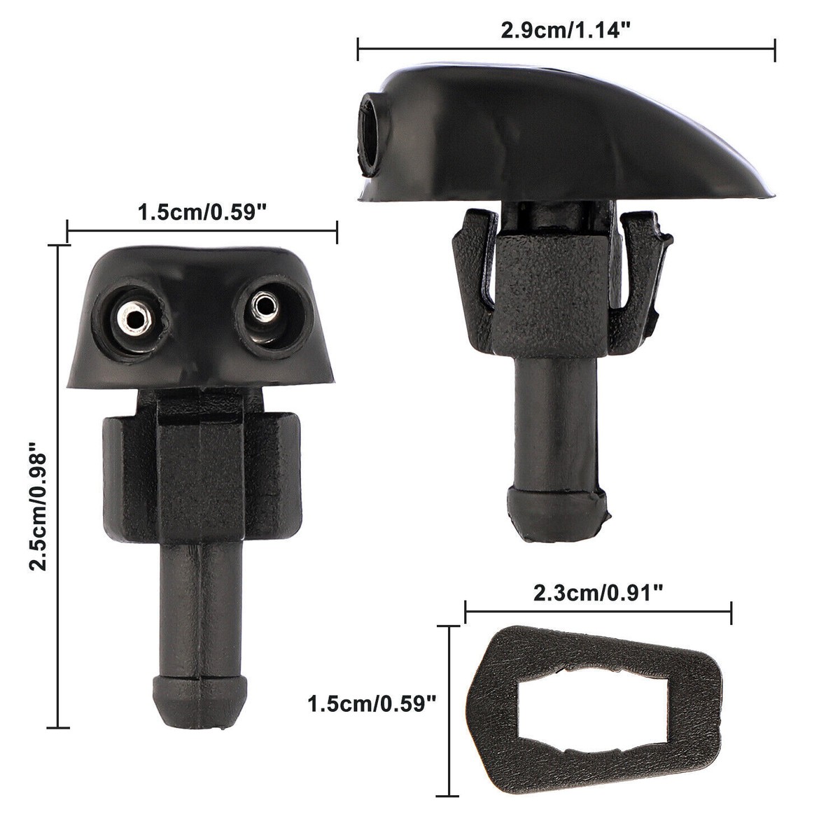 Windshield Washer Nozzle Wiper Water Spray Jet Adjustable  