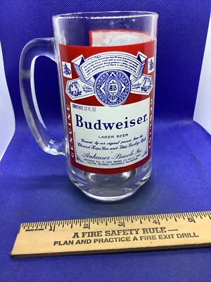 Vintage Anheuser Busch Budweiser clear glass 5 1/2