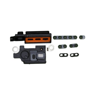 Loud Speaker Microphone Mesh Set for Apple iPhone 13 Pro Max Black