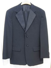 Gianni Vironi 36S Black Tuxedo w/pants, white shirt, tux buttons, Prom Wedding