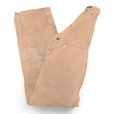 Vintage Carhartt Unlined Double Knee USA Made Brown Bibs 38 X 29