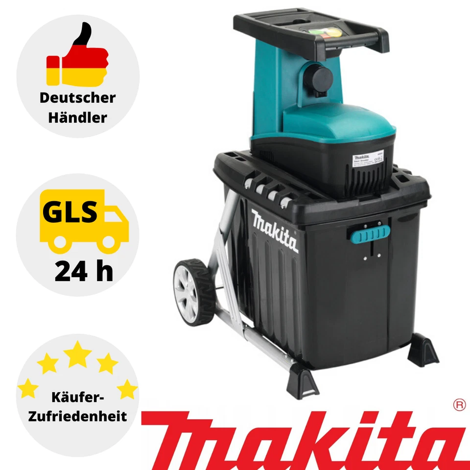 Makita UD2500 Elektro Walzen-Häcksler für Äste mit Auffangbox 2500 W 67 Liter  - Bild 2 von 3