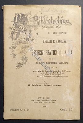 Kinderbücher C.Guzzino - Fehler und Gründe also praktische Sprachübungen 1898