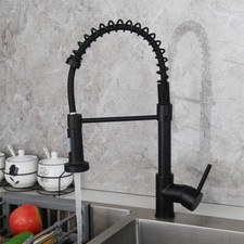 Kitchen Vessel Sink Swivel Pull Down Mixer Spray Faucet Brass Deck Mounted Taps