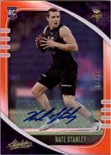2020 Absolute Signature Rookies Spectrum Orange #182 Nate Stanley Auto /60 