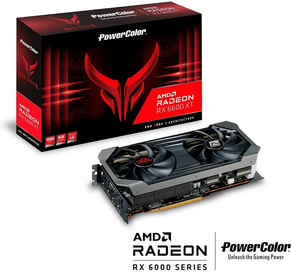 PowerColor Red Devil AMD RX 6600 XT 8GB GDDR6 Graphics Card BRAND NEW SEALED - Image 3 of 4
