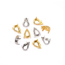 4300 Pear Shaped Copper Settings DIY Sewing Silver Gold Claw Strass Rhinestones
