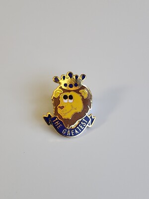 The Greatest Lapel Pin Lion with Crown King of the Jungle