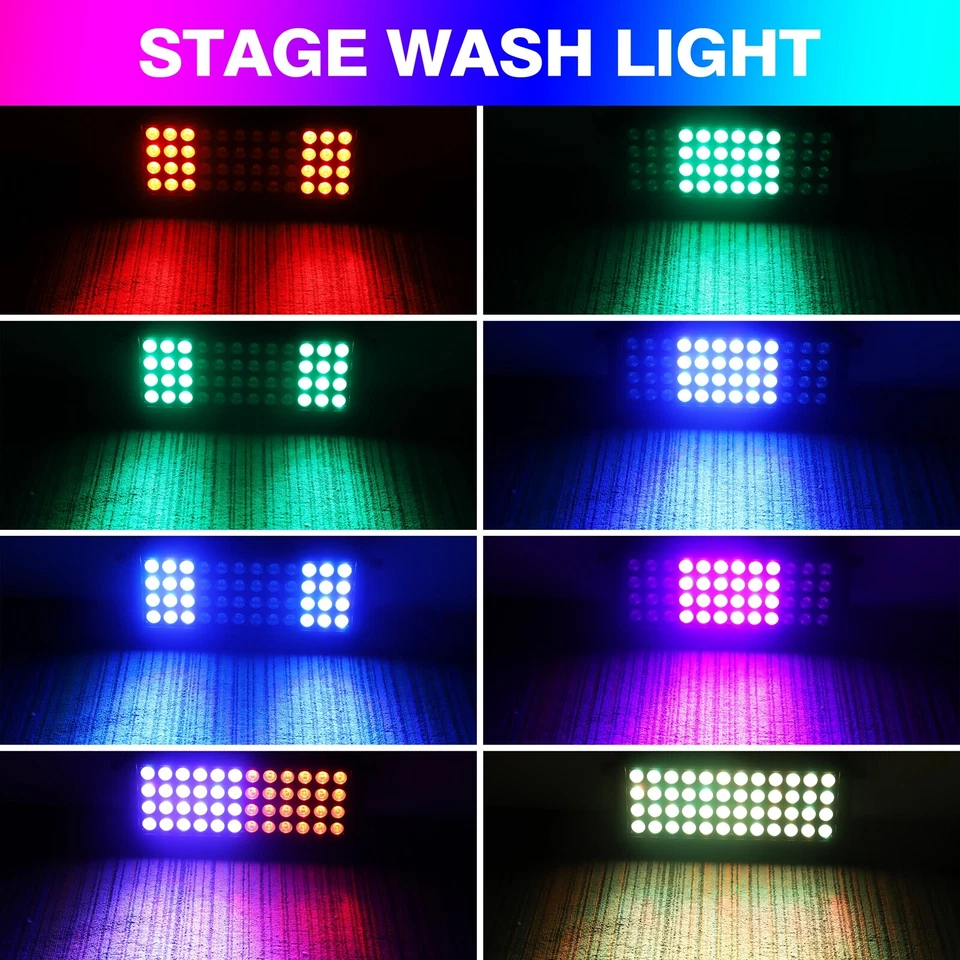 48LED Compact RGB Wash Light With Multiple Color Effects For Wedding Party KTV - Image 3 of 4