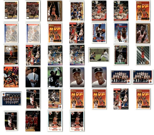 Michael Jordan Card Lot (39) Basketball + Baseball Fleer Upper Deck Topps Hoops