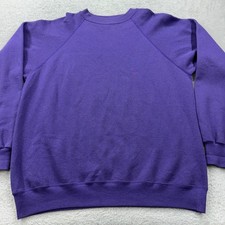 VTG 90s Blank Hanes Activewear Purple Raglan Sleeve Sweatshirt Men's XL