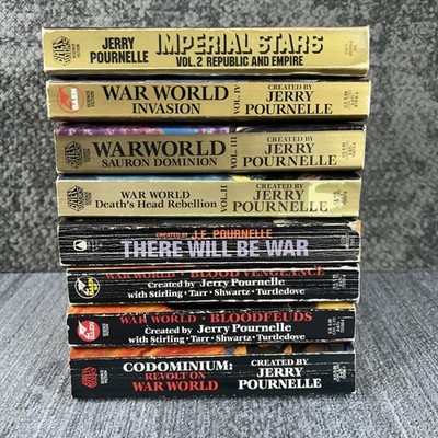 Jerry Pournelle War World Series 2-7 + Will Be & Republic 8 Paperback Book Lot