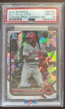 2022 Bowman Elly De La Cruz Chrome Prospects Atomic Refractor PSA 10 GEM #BCP50