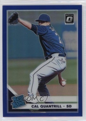 2019 Donruss Optic Rated Rookies Blue Prizm 5/75 Cal Quantrill Rookie RC 0q1p