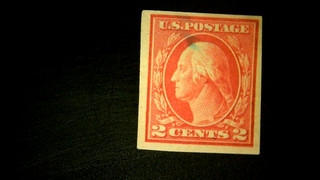 U S Stamps Scott 459 two cent Washington used slw rotary imperf cv 1300.00