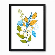 Beautiful Spring Flowers Shabby Chi Framed Wall Art Poster Canvas Print Picture