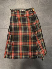Vintage Rare Plaid Skirt Wool Kilt Made In Scotland