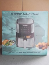 Chefman TurboFry 6-Quart Digital Air Fryer Touch Controls w/ 5 Cooking Functi...
