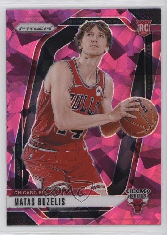 2024-25 Panini Prizm Pink Ice Prizm Matas Buzelis #252 Rookie RC