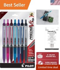 Precision Writing with Precise V5 RT Retractable Pens - 7 Assorted Colors, 0.5mm