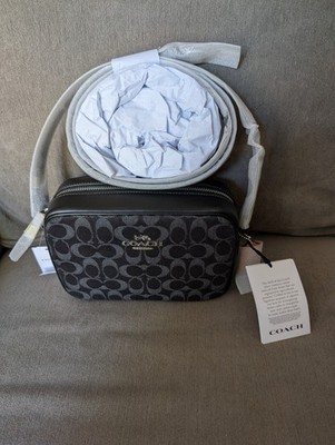 Coach Jamie Camera Bag In Signature Denim Silver/Black NWT Free Ship