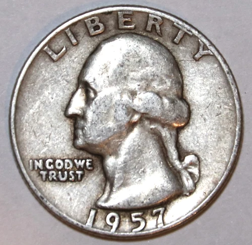 1957-D Washington Quarter - Very Fine/Extra Fine - Details - #1182EA