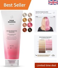 Image of 250ml Sulfate-Free Pink Hair Color Shampoo - Enhance Blonde Hues Naturally