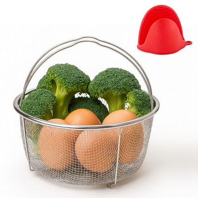 Stainless Steel Steamer Basket, Vegetable Steamer Basket for Instant Pot, 6 o...
